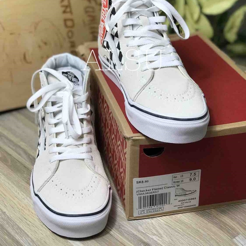 NWT VANS SK8-HI Checker Flame Classic W AUTHENTIC - Picture 6 of 8